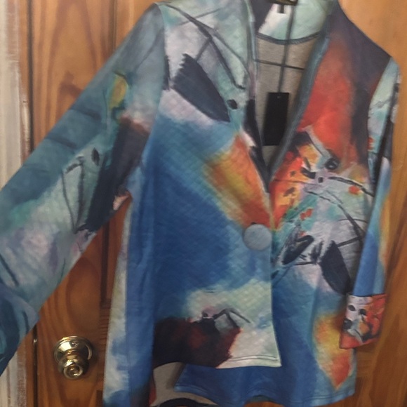 Radzoli Multicolor Abstract Jacket - Picture 4 of 15